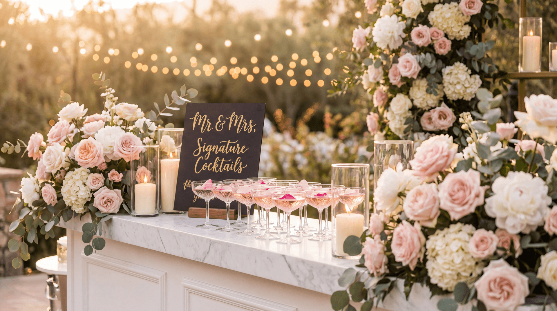 Wedding bartending that blooms signature touch